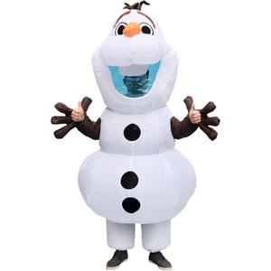Inflatable Olaf Costume Adult Size Men Women Blow Up Snowman Fancy Dress for Halloween Party, Large, White, DB5858