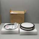 OOWOLF 10 Inch 24W LED Ceiling Lights, 5000K Brightness Adjustable Flush Mount Ceiling Light, Super Bright Matte Black Lighting Lamp Fixture for Bedroom Bathroom Dining, 2-Pack, Daylight White