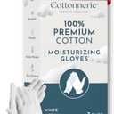 Cotton Gloves for Dry Hands Sleeping, Moisturizing Gloves Overnight, Hand Moisturizer Gloves, Moisture Gloves for Dry Hands Overnight, Sleeping Gloves, Eczema Gloves, Medium 7 Pair