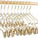 12.5" Gold Metal Baby Clothes Clips Hanger Children Kids Coat Hanger Display and Storage 10Pack