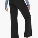 Women Yoga Scrub Pants Straight Mid Rise Elastic Waist Cargo Work Pants with 5 Pocket for Work Uniform,4-Way Stretch M