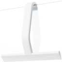 dancemoon JustHang Shower Squeegee for Glass Doors, All-in-One Award-Winning Silicone Squeegee with Built-in Hook for Bathroom, Window, Mirror, Tile Wall, Car, Streak-Free Cleaner Tool, 10-Inch White