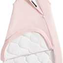 0.5Tog 1.0 Tog Baby Sleep Sack, Unisex Cotton Toddler Sleeping Sack for Babies, 2-Way Zipper Baby Wearable Blanket (3-6 Months, 2.5 Tog, Light Pink)