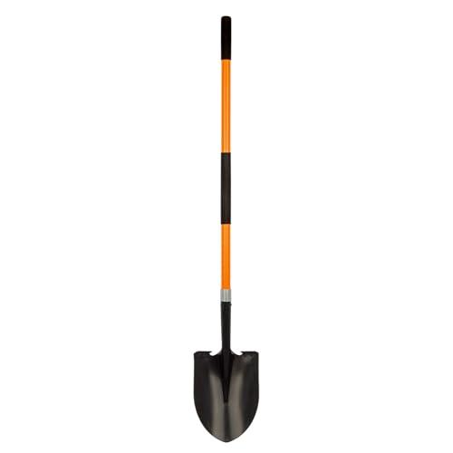 Dikuyeel Shovel for Digging Heavy Duty Metal Shovel with Fiberglass Handle, 56 Inches