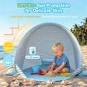 Gorich Pop Up Baby Beach Tent with UPF50+ UV Protection, Portable Toddler Sun Shelter with Mesh Ventilation, Lightweight & Foldable Play Shade Tent for Beach, Park & Backyard, Large