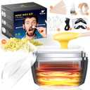 Nose Wax Kit Men, Nose Ear Hair Removal Kit for Men Women, 40 Sticks, 100g Wax, USB Fast Heat, Smart Constant Temp, Painless Hair Removal Waxing Kit for Nose Ears Eyebrow Lip Facial, Yellow