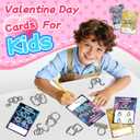 24 Pcs Valentines Day Gift Metal Brain Teaser Puzzles Set with Cards for Boys and Girls Unlock Interlock Game Fidget Party Favors School Exchange Classroom Prizes for Older Kids Teens Adults