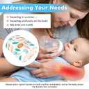Baby Feeding Arm Pillow,Soft Cotton Bottle Nursing Arm Pillows for Newborn,Breastfeeding Pillows for More Support for Mom and Baby,Portable and Washable,Ergonomic Nursing Essentials(White Animals)