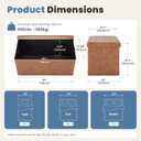 DUMOS 30 Inch Folding Ottoman with Storage Bench, Foot Rest Stool Ottoman, 15.2"D x 30"W x 15.2"H