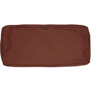 Classic Accessories Montlake Water-Resistant 54 x 18 x 3 Inch Outdoor Bench/Settee Cushion Slip Cover, Patio Furniture Swing Cushion Cover, Heather Henna Red, Patio Furniture Cushion Covers