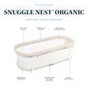 Baby Delight Snuggle Nest Bassinet, Portable Baby Bed, for Infants 0 5 Months, Organic Oat