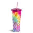 Manna Chilly Double-wall Vacuum Insulated Stainless Steel Tumbler with Splash-proof Lid and Reusable Tritan Straw - 24 Oz