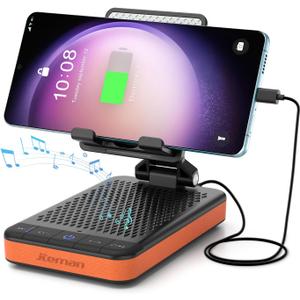 JTEMAN Bluetooth Speaker Phone Stand with Charging Function,Portable Foldable Slim Stand,Birthday Gifts for Men and Women Tech Gadgets