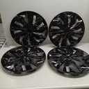 Hubcaps Wheel Covers Replacement R15 Size Hub Caps Universal-Fit Steel Wheel ABS Rims Cover Tire Cap for Car Truck SUV -Set of 4 15-inchBlack