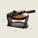 bella Classic Rotating Belgian Waffle Maker with Nonstick Plates, Removable Drip Tray, Adjustable Browning Control and Cool Touch Handles, Black