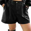Beaudrm Women's Plus Size Shorts Black 3XL