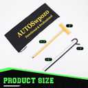 5th Wheel Pin Puller, 32" Solid Steel Chrome Plated 5th Wheel Puller Hook, Heavy Duty 5th Wheel Puller w/Hook, 1 Pack (Yellow & Black)