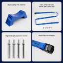 2PCS Propane Tank Holder, Propane Tank Mount, Quality ABS Gas Cylinder Holder with Screws and Safety Chain Supported 4"-12", Suitable for All Kinds of Gas cylinders (Blue)