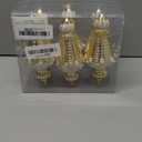 RoseCraft Christmas Ornaments Set, 5.75Inch Plastic Shatterproof Christmas Ball Hanging Ornaments for Xmas Tree Decorations, for Indoor Home Thanksgiving Halloween Party Decor - 6Pcs / Gold.