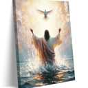 HHB Jesus Baptism Canvas Wall Art Canvas Wrapping 16x24in