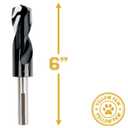 Yellow Paw 1 Inch Drill Bit for Metal - Industrial Grade M35 Cobalt Titanium Aluminum Nitrite - 1" Diameter & Total Length of 6" with Working Length of 3" Easily Drill Into Metal, Steel, & Aluminum