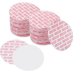PATIKIL 50mm/2inch Foam Lid Liner, 300Pcs PS Foam Resistant Tamper Pressure Sensitive Seal for Bottle Cap Liners Seals, White Red