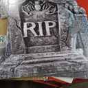 Blulu 8 Pieces Tombstone Yard Sign Halloween Sign Decoration with Stakes Waterproof Gravestone Halloween Yard Sign Corrugated Plastic Halloween Outdoor Decoration for Halloween Party, Garden