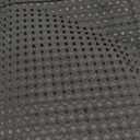 Dynamene Beige Fabric Shower Curtain - Waffle Textured Heavy Duty Cloth Shower Curtains for Bathroom, 256GSM Hotel Spa Luxury Weighted Bath Curtain Set with 12 Plastic Hooks,72x96 OEKO-TEX STANDARD 100, Color: Charcoal Grey