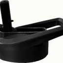 Water Bottle Lid Replacement for Battle Bottle - Straw Lid and Chug Cap Tops for 32 oz, 40 oz, and 64 oz Wide Mouth Vacuum Sealed Water Bottles by Iron InfideI (Black)