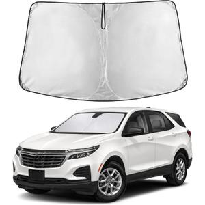 EcoNour Windshield Sunshade Compatible for Chevrolet Equinox 2018-2022 2023 2024, Sun Visor for Front Windshield & Window Sun Shade Cover, UV Heat Blocker & Protector, Car Accessories