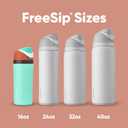 Owala Kids FreeSip Insulated Stainless Steel Water Bottle with Straw for Sports, Travel, and School BPA-Free Sports Water Bottle, 16 oz, Mint Chocolate