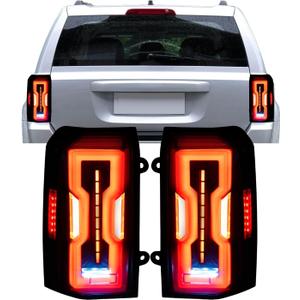 LED Tail Lights Pair Compatible with 2008-2017 Jeep Patriot Pickup Truck Taillights Brake Lamps w/Reverse Bulb Driver & Passenger Side
