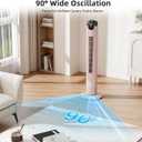Antarctic Star T36 Tower Fan-36 Inch, Bladeless Oscillating Fan with Remote, 6 Speeds & 4 Modes, LED Display, 9H Timer, Quiet Floor Standing Fan for Bedroom Living Room Office, Pink