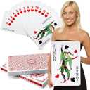 Cholemy Jumbo Playing Cards 11 x 17 Inch Giant Deck with Large Print, Oversized Full Deck for Adults Games and Party Decorations(Red)