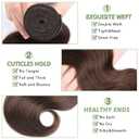Brown Body Wave Bundles Human Hair 16 18 20 Inch Unprocessed Brazilian Virgin Chocolate Brown 3 Bundle Human Hair