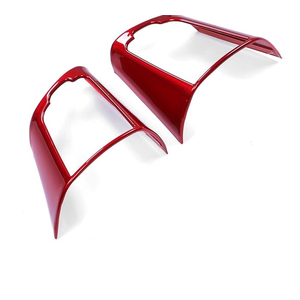 JUIVEEL Car Steering Wheel Button Panel Frame Cover Decor Sticker Compatible with Kia Stinger 2017-2024 Accessories (Glossy Red Style)