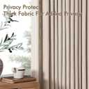 MIULEE Pinch Pleated Linen Curtains 96 Inches Long 2 Panels for Living Room Bedroom, Linen Texture Memory Trained Drapes Pinch Pleat Back Tab Rustic Farmhouse Window Curtains with Hooks&Rings, Taupe