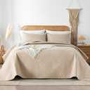 Davulos Queen Quilt Bedding Beige