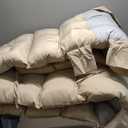 Bed Cover Set of 2, 80" x 22", Cream Color