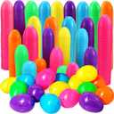 2000Pcs Easter Eggs,2.35" Assorted Bright Colors Plastic Easter Eggs for Easter Hunt,Easter Themed,Decorations,Basket Stuffers Fillers
