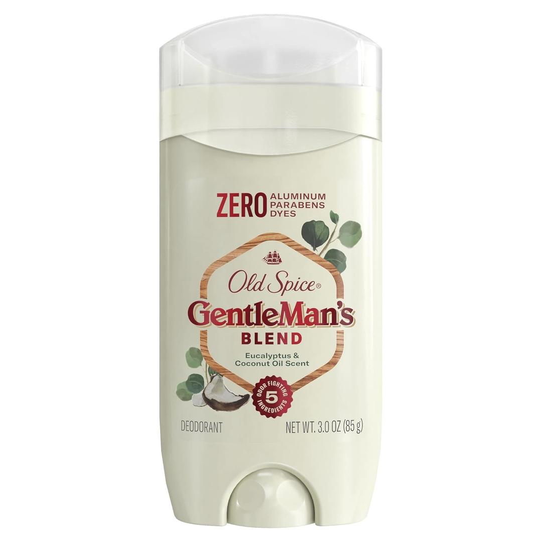 Old Spice GentleMan's Blend Deodorant Eucalyptus with Coconut Oil, Aluminum Free, 3.0 oz, 3pack