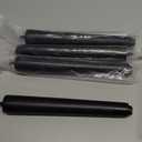 FoDau770 Black Rubber Wood Furniture Legs 16 Inches, Slant Tapered Wood Feet Mid Century Table Legs Set of 4, 5/16" UNC Screw-in Furniture Feet - Max Leg Diameter 2.3"