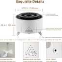 HODEMI Small Cool Mist Humidifier & Home Essential Oil Diffuser  Top Fill Ultrasonic Aromatherapy with Remote, Flame & Jellyfish Mist Modes, Timer & Auto Shut-Off, for Bedroom, Office, Plants (White)