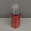 Norme 50 Pcs Plastic Cups 9 oz Rimmed Plastic Cups Heavy Duty Wine Glasses Cocktail Glasses Drinking Tumblers for St. Patrick's Day, Easter, Weddings, Graduation, Birthdays Parties(Red)