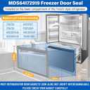 2435 MDS64172919 Freezer Door Gasket Replacement Compatible with LG Kenmore LFC25776ST LFC28768ST, Upgraded 2704730 Refrigerator Gasket Replace AP5787017 MDS38201406 Seal - Unbent