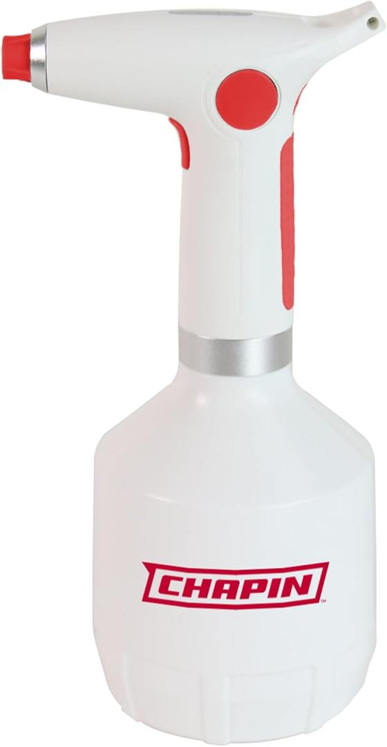 Chapin 75004: 1-Liter USB-C Battery Powered Electric Sprayer, Rechargeable, Portable Garden and Plant Sprayer, Mister, for Outdoor and Indoor Plants and Small Gardens, Handheld Powered, White Chapin 75004: 1-Liter USB-C Battery Powered Electric Sprayer, Rechargeable, Portable Garden and Plant Sprayer, Mister, for Outdoor and Indoor Plants and Small Gardens, Handheld Powered, White