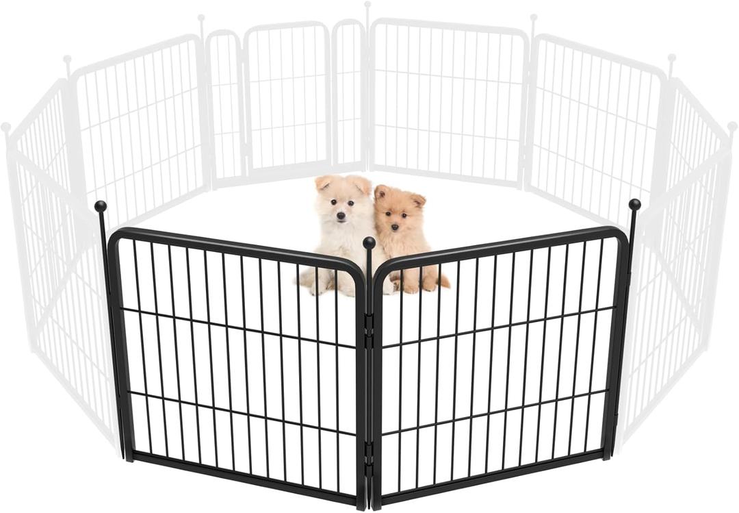 FXW Rollick Dog Playpen for Yard, RV Camping, 24 inch 2 Panels for Small and Puppy DogsPatented