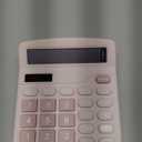 Office Calculators Desktop, 12-Digit Dual Power Cute Calculator with Large LCD Display Big Button for Office Home and School (Pink)