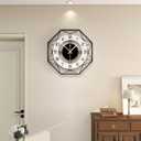 Large Wall Clocks for Living Room Decor Modern Silent Wall Clock for Home House Kitchen Bedroom Decorative Big Wall Clock Non Ticking Battery Operated Quartz for Bathroom Outdoor Indoor 17 in