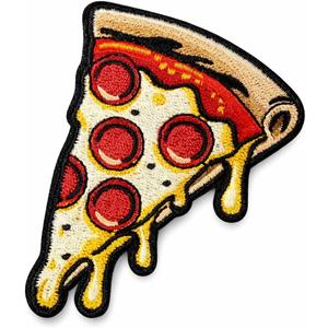 Pizza Slice Iron On Patch  Food and Fun Applique for Jackets, Bags, Hats, Jeans and Crafts